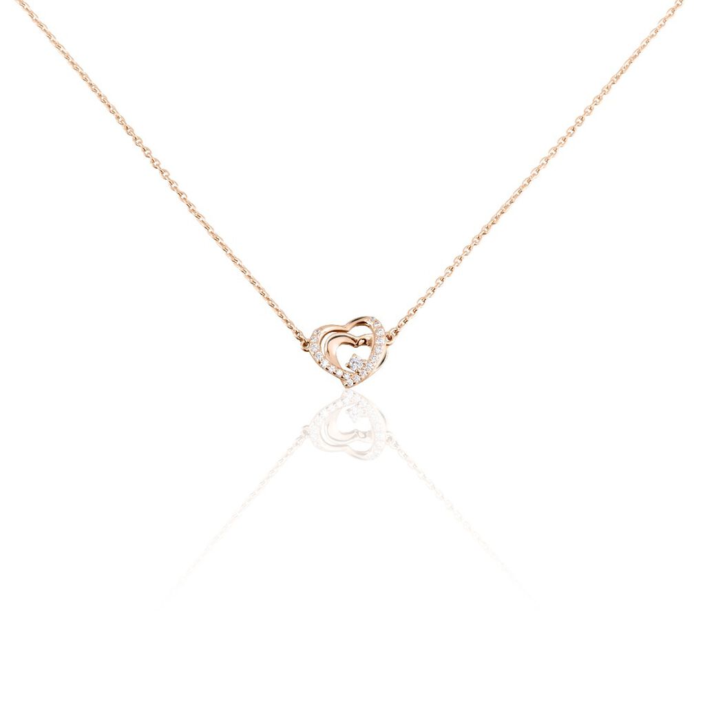 Damen Halskette Silber 925 Rosé Vergoldet Herz - Halsketten Damen | OROVIVO