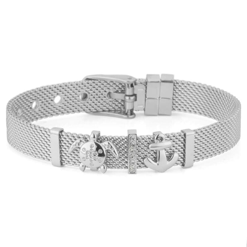 Bracciale Catena Aura Acciaio Cristallo - Spannringe Damen | OROVIVO