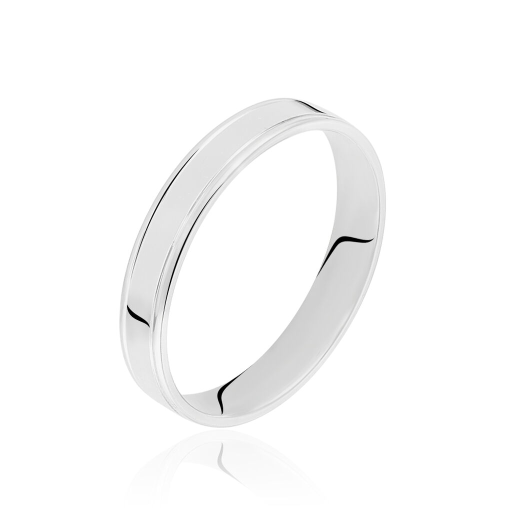 Alliance Beatrice Ruban Plat Or Blanc - Spannringe Familie | OROVIVO