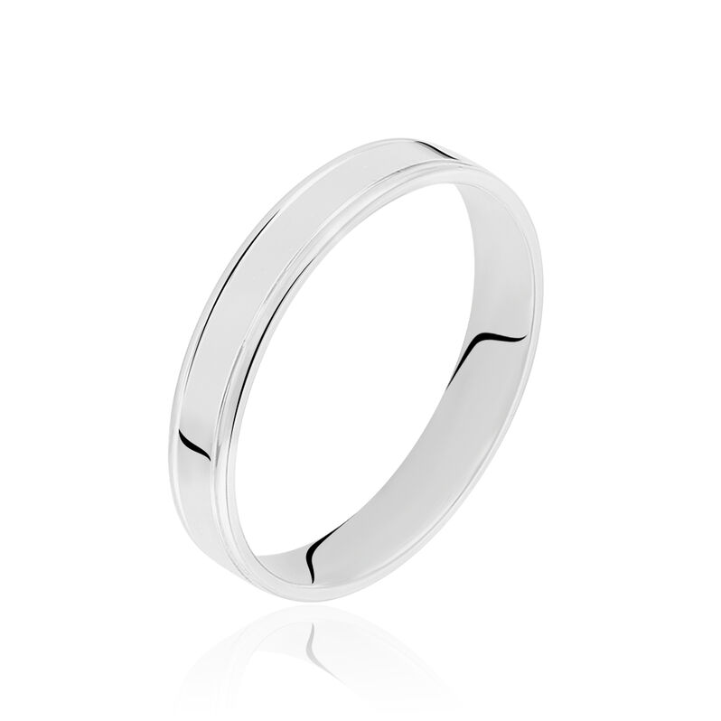 Alliance Beatrice Ruban Plat Or Blanc - Spannringe Familie | OROVIVO