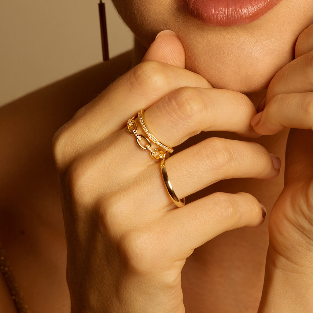 Damen Ring Gold 375 Diamant 0,1ct Memo Magga  - Ringe mit Stein Damen | OROVIVO