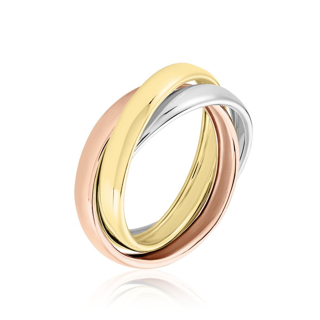 Damen Ring Gold Tricolor Gold/Roségold/Schwarz 585   - Ringe Damen | OROVIVO