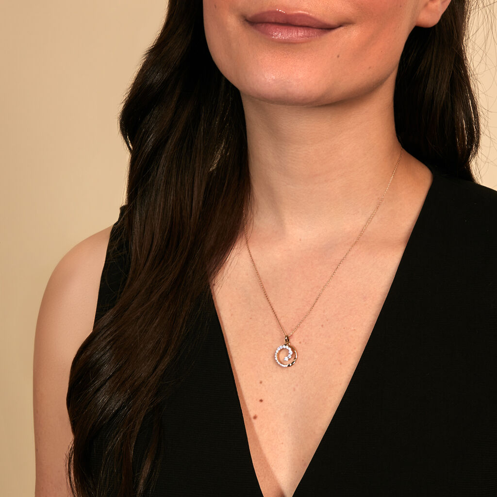 PAM Damen Anh&auml;nger Gold 333 (8 Karat) Andere Steine Wei&szlig;