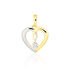 EUDOCIE HERZ 17 Damen Anhänger Gold Bicolor 333 (8 Karat) Zirkonia Weiß Herz