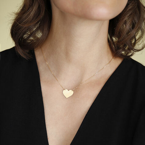 Damen Halskette Gold 375 Herz gravierbar Valeria - Halsketten Damen | OROVIVO