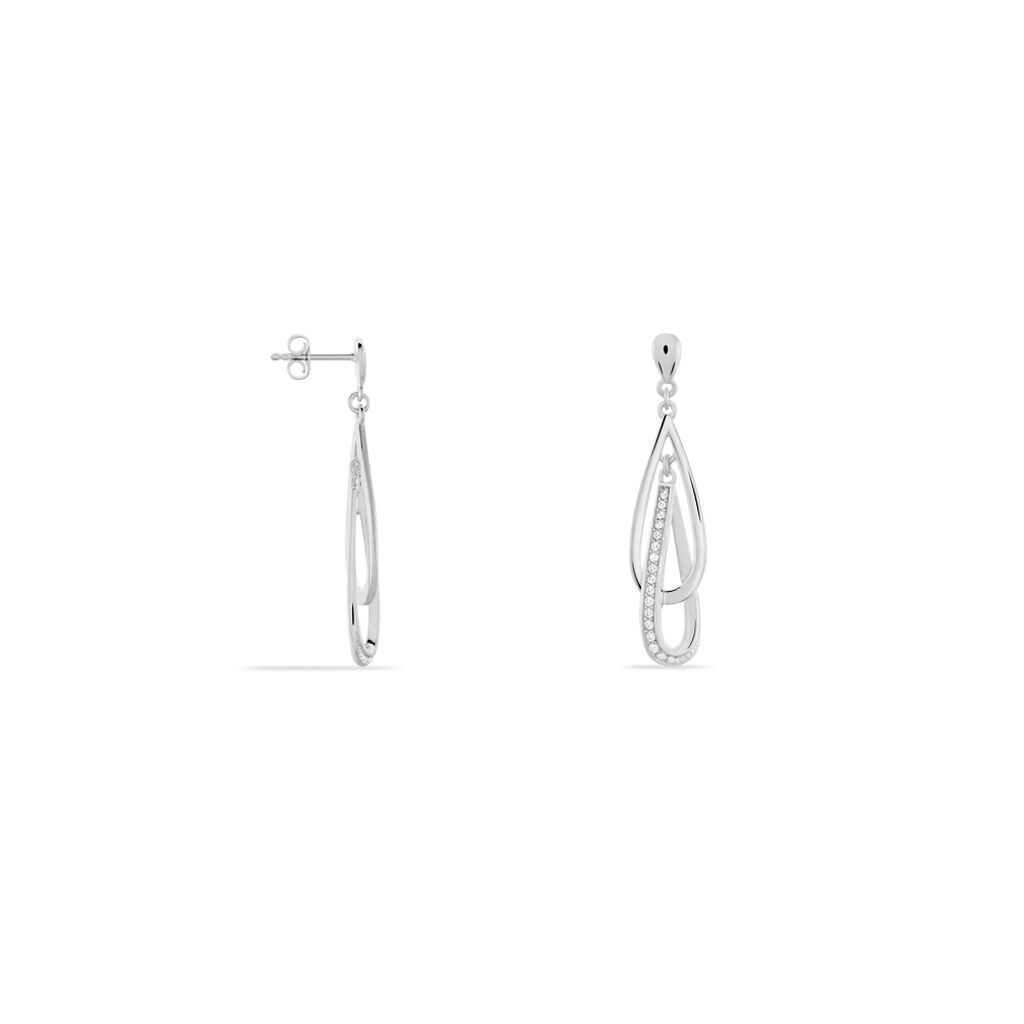 Damen Ohrstecker Lang Silber 925 Zirkonia - Ohrringe mit Stein Damen | OROVIVO