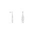 Damen Ohrringe Lang Silber 925 Zirkonia Weiß Tropfen