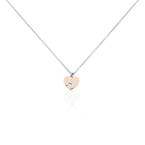 Damen Halskette Silber 925 Bicolor Buchstabe H - Halsketten Damen | OROVIVO