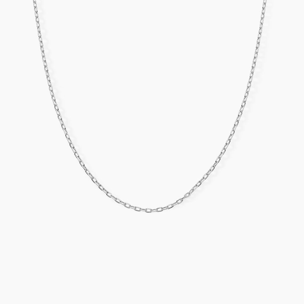 Unisex Ankerkette Weißgold 375 Diamantiert  - Halsketten Unisex | OROVIVO