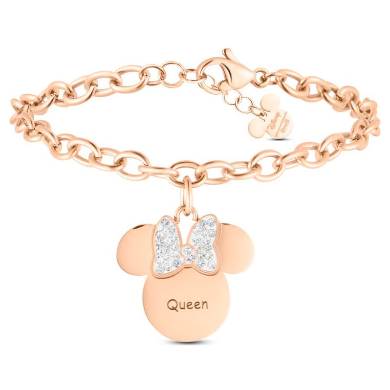Bracciale Mickey Mouse & Friends Acciaio Rosa Cristallo - Spannringe Damen | OROVIVO