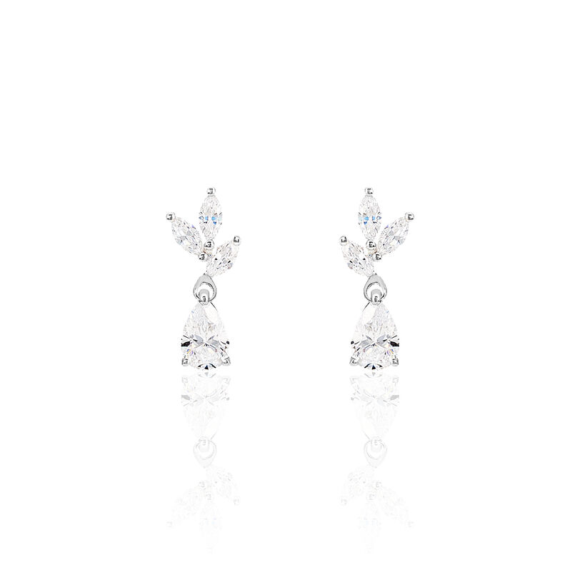 Boucles D'oreilles Lyn Or Blanc - Spannringe Damen | OROVIVO
