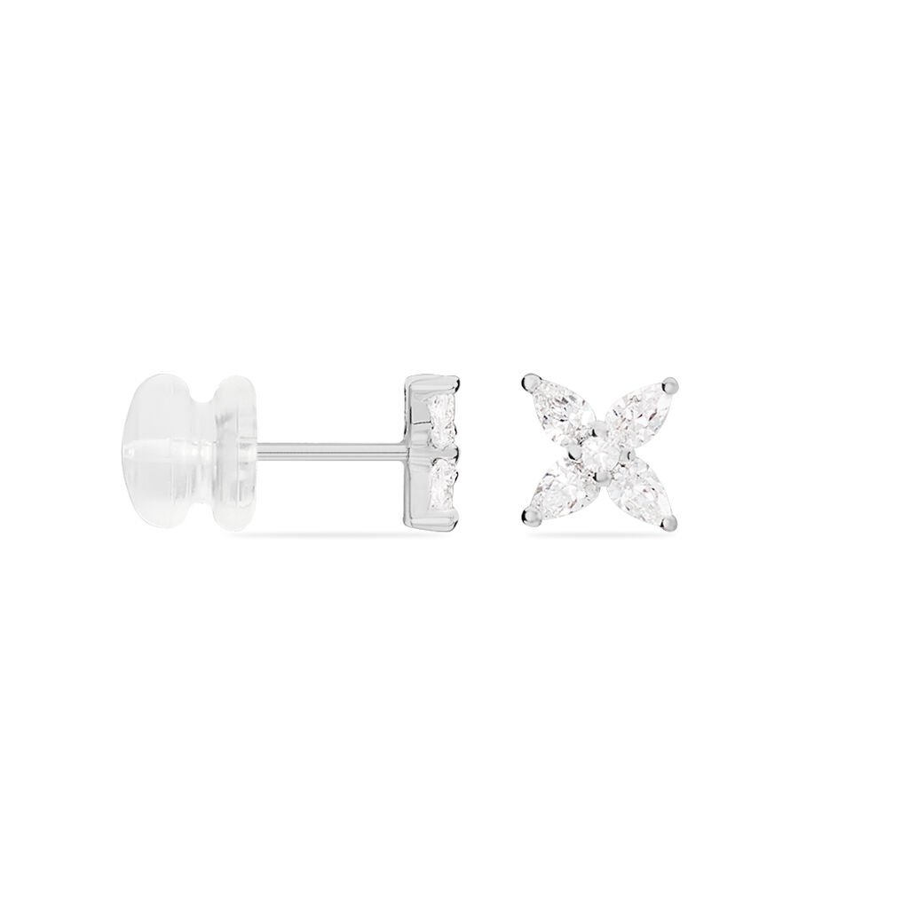 Boucles D'oreilles Or Weiss Julieta - Spannringe Damen | OROVIVO