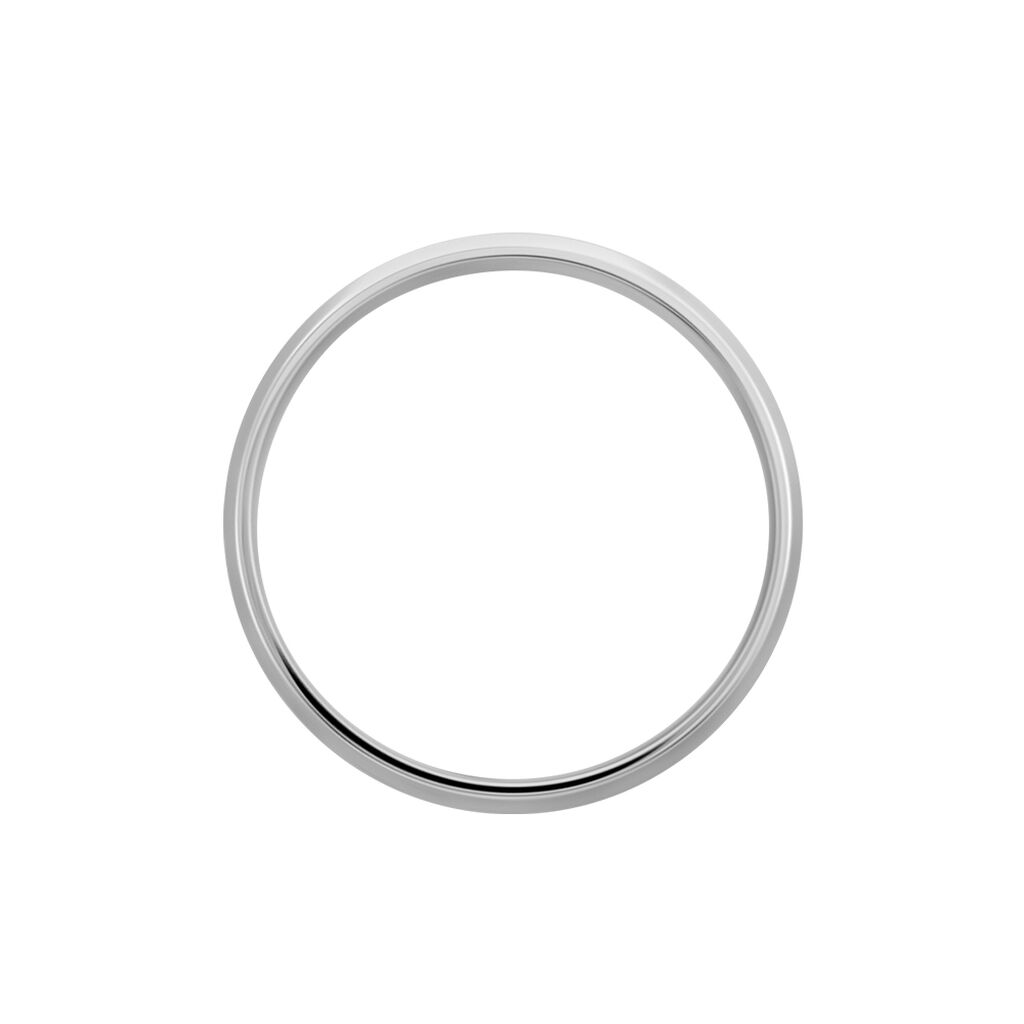 Alliance Mat Et Brillant Biseaute Ruban Plat Palladium Blanc - Spannringe Herren | OROVIVO