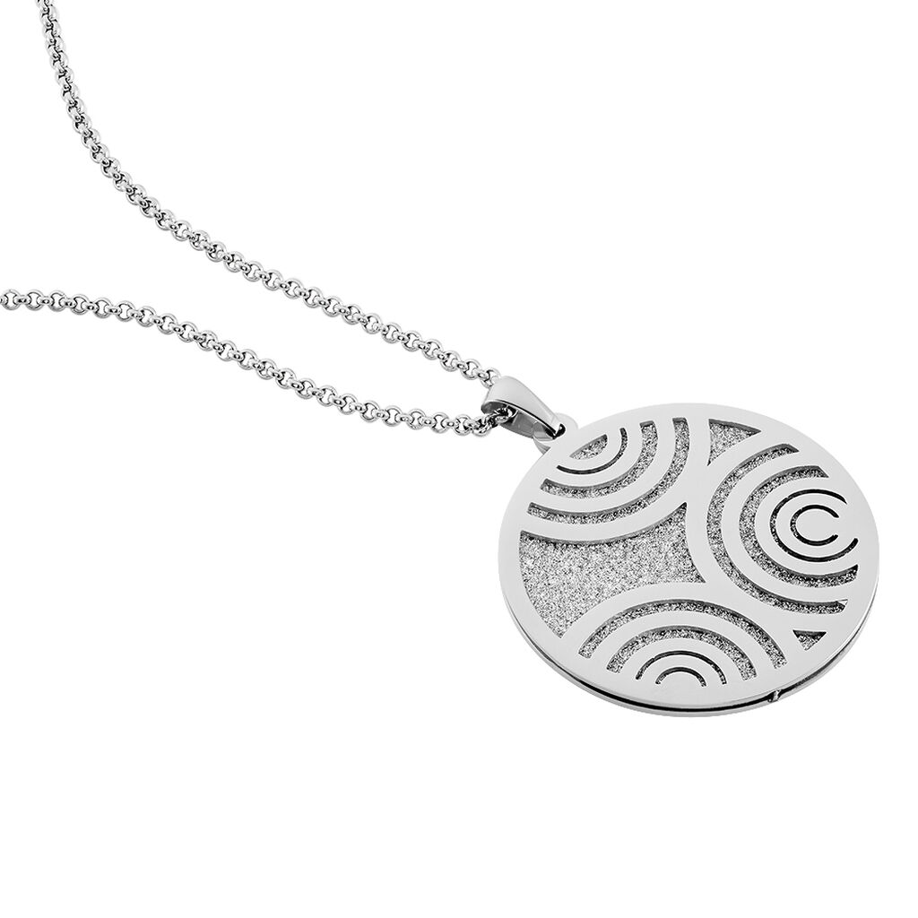 CIRCLESE Damen Collier Edelstahl Halbkreis