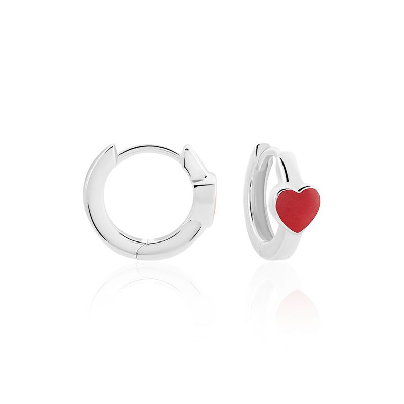 Kinder Creolen Silber 925 Herz Lilith Herz 3  - Creolen Kinder | OROVIVO