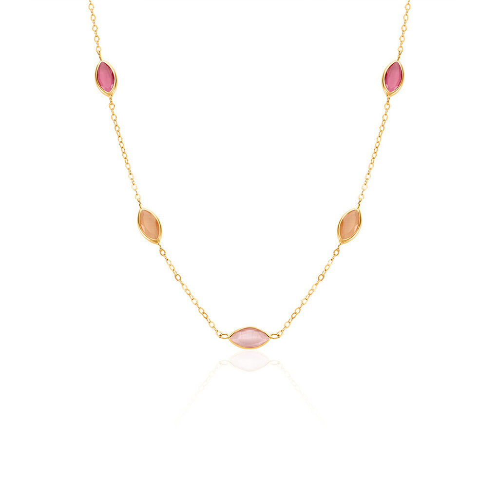 ANNY Damen Collier Gold 375 (9 Karat) Aventurin Ros&eacute; 1,59 ct