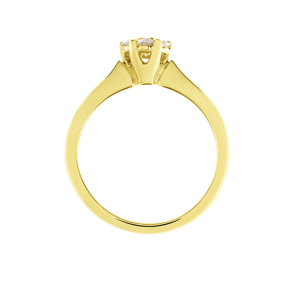 Carocla Damen Ring Gold 750 (18 Karat) Diamant Wei&szlig; 0,27 ct