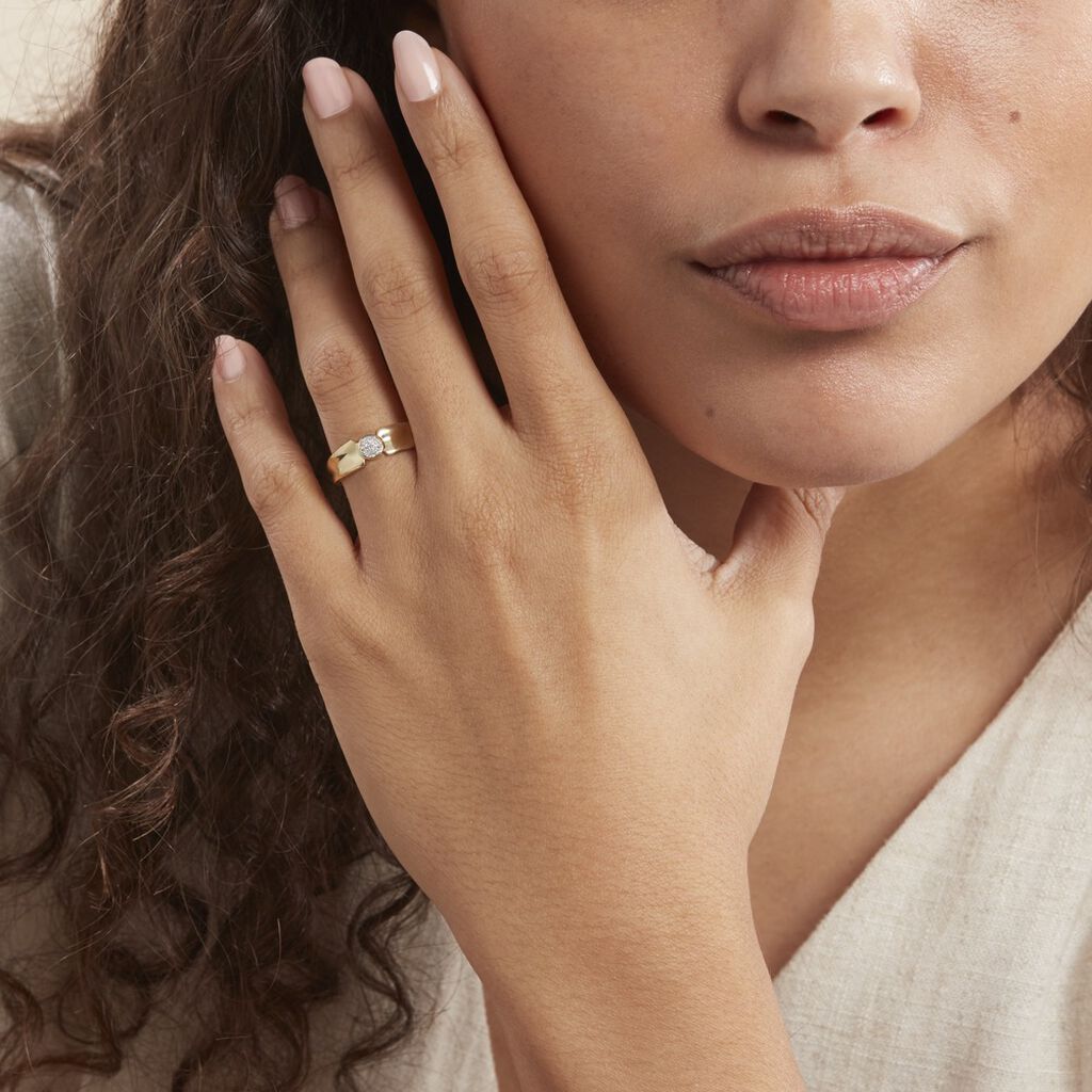 Bague Or Jaune Diamants Tamaya - Spannringe Damen | OROVIVO