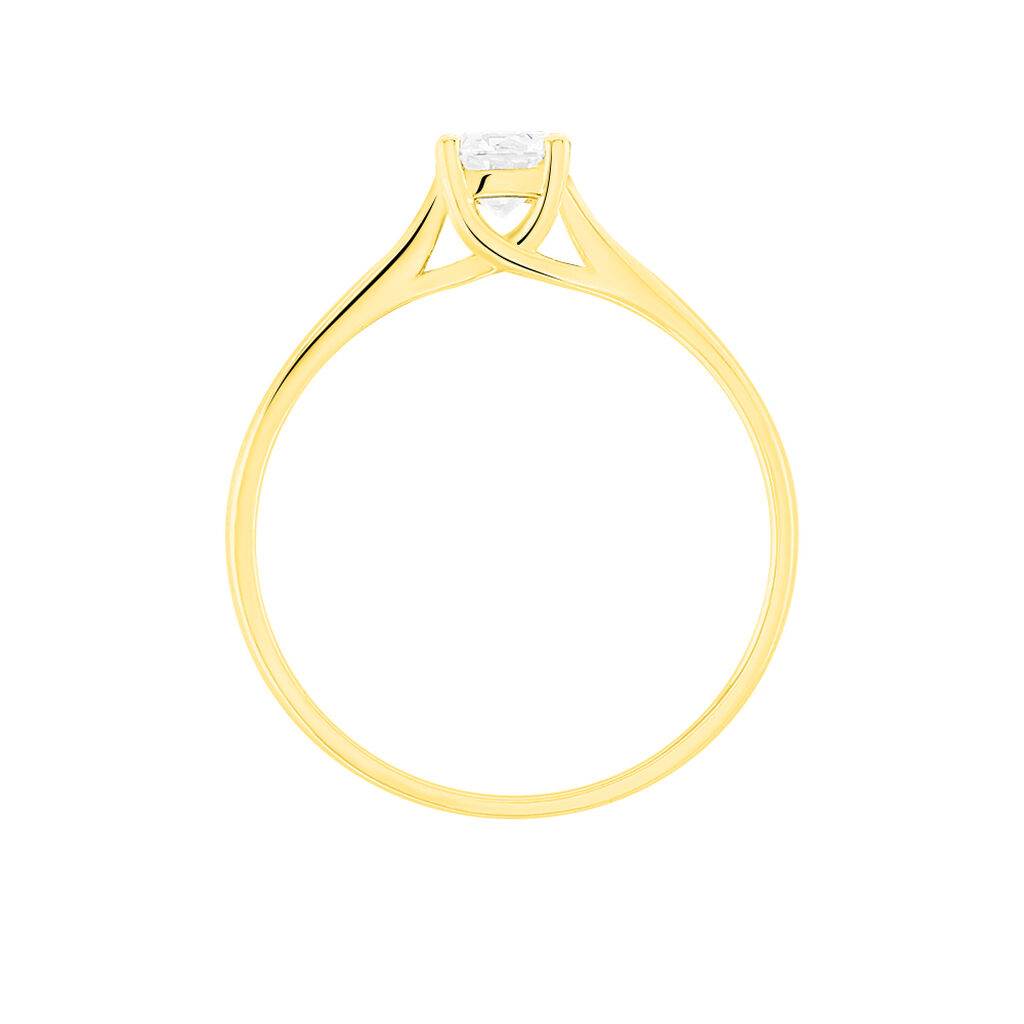 Bague Solitaire Collection Victoria Or Jaune Diamant - Spannringe Damen | OROVIVO