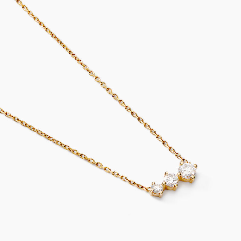 Collier Tryphena Or Jaune Diamant Synthétique - Spannringe Damen | OROVIVO