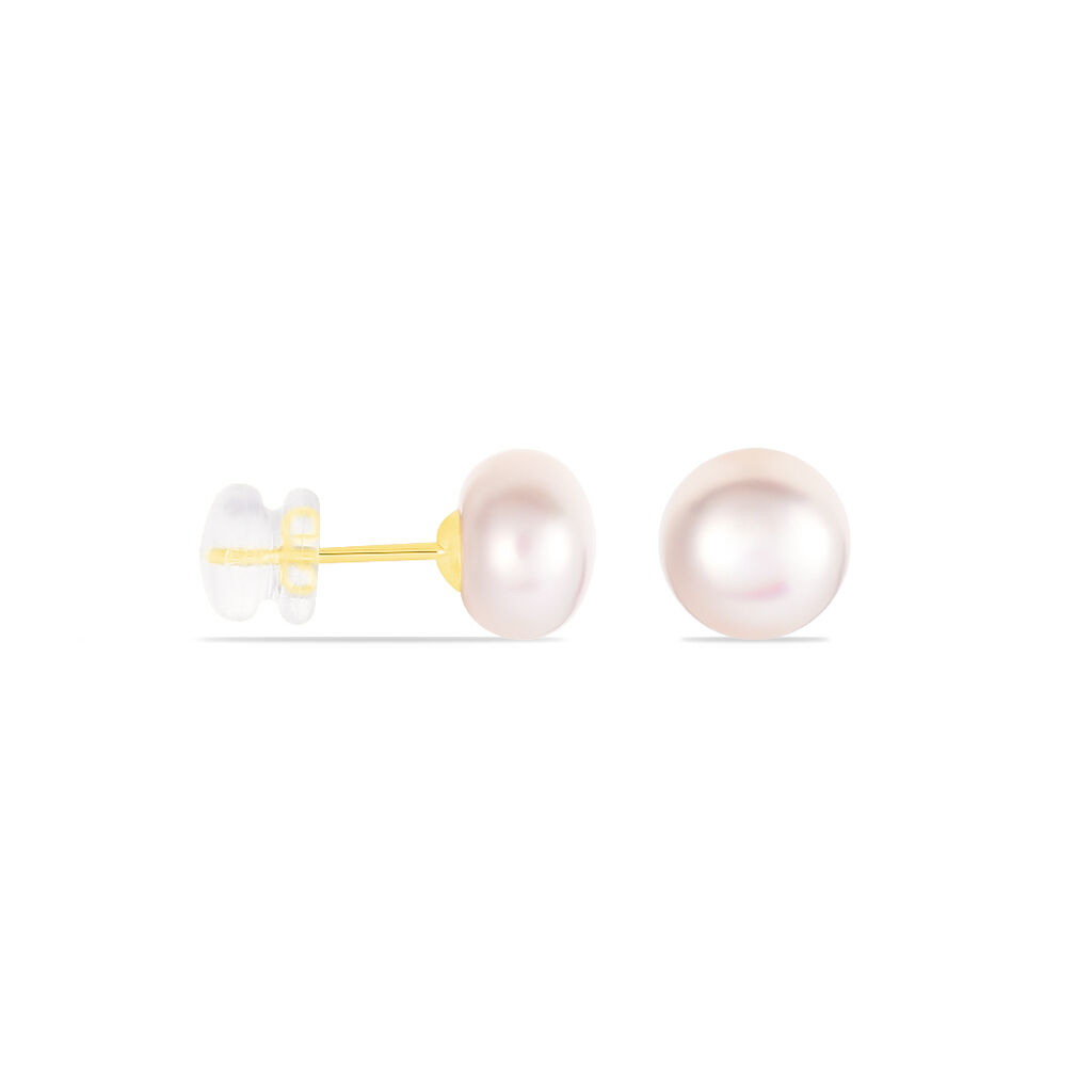 Damen Perlenohrringe Gold 375 Zuchtperle 8-8,5mm - Ohrstecker Damen | OROVIVO