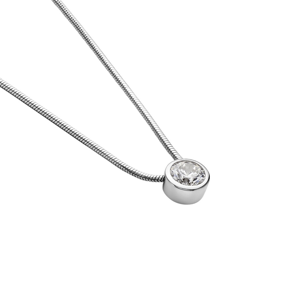 Damen Collier Silber 925 Zirkonia Wei&szlig; 1,480 ct