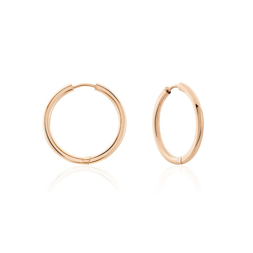 SCARLET Damen Creolen Titan rosevergoldet B 2,5 mm