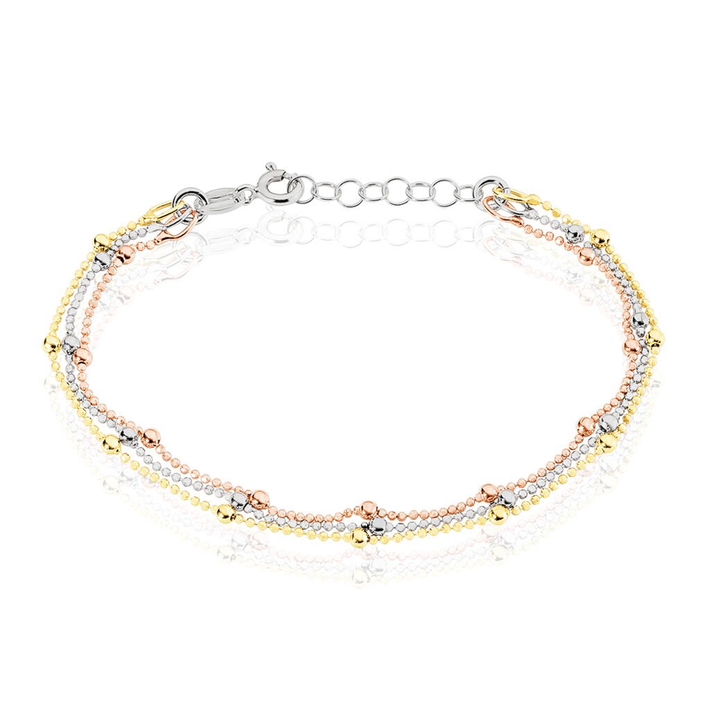 DARALEA KUGEL Damen Armband Silber Tricolor 925 Ball - Kugelarmbänder Damen | OROVIVO