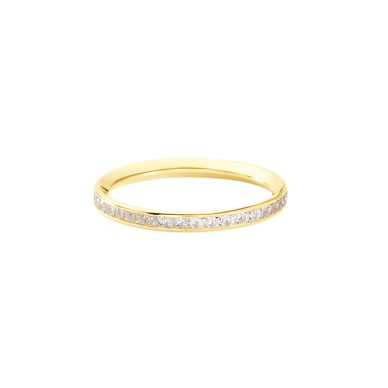 Annia Damen Ring Gold 375 (9 Karat) Zirkonia Wei&szlig; - Ringe mit Stein Damen | OROVIVO