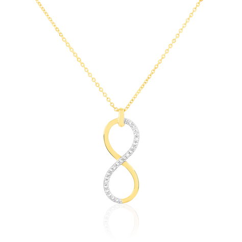 Damen Collier Gold 375 Diamant 0,01ct Unendlichkeit Infino - Halsketten Damen | OROVIVO