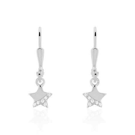 Kinder Ohrhänger Silber 925 Zirkonia Stern - Ohrhänger Kinder | OROVIVO