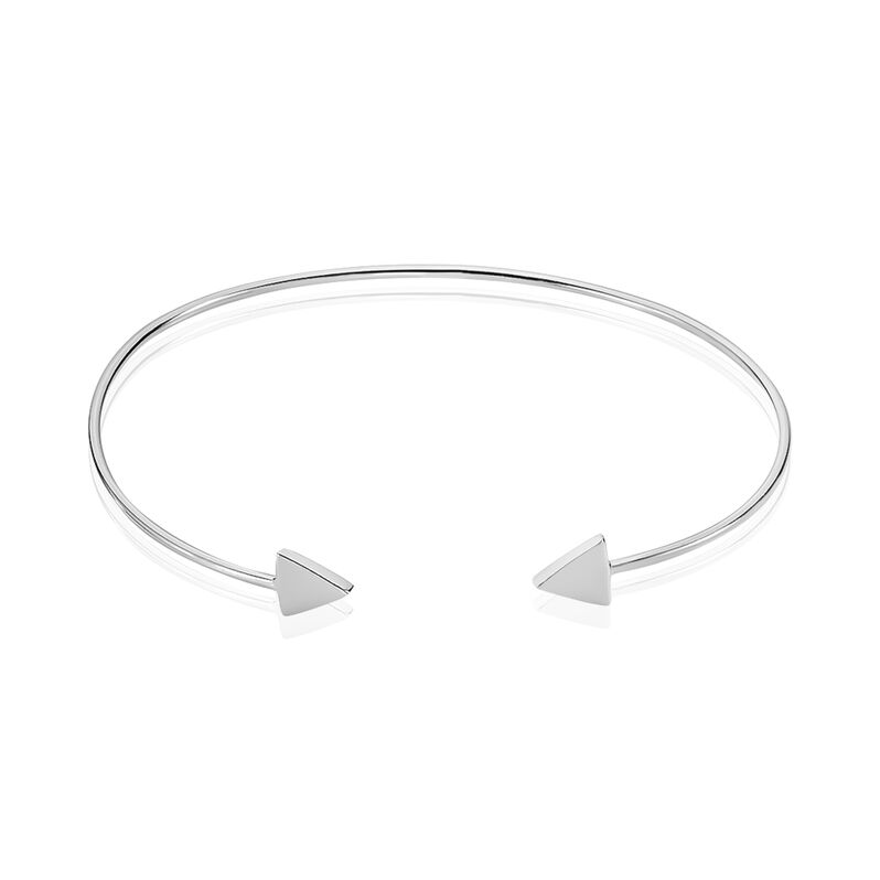 Bracelet Jonc Trilia Argent Blanc - Spannringe Damen | OROVIVO