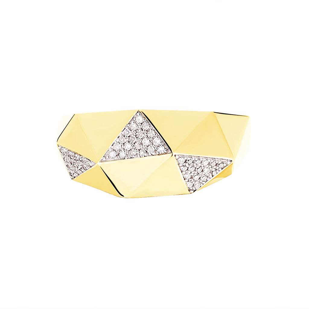 Bague Lizia Or Jaune Diamant - Spannringe Damen | OROVIVO