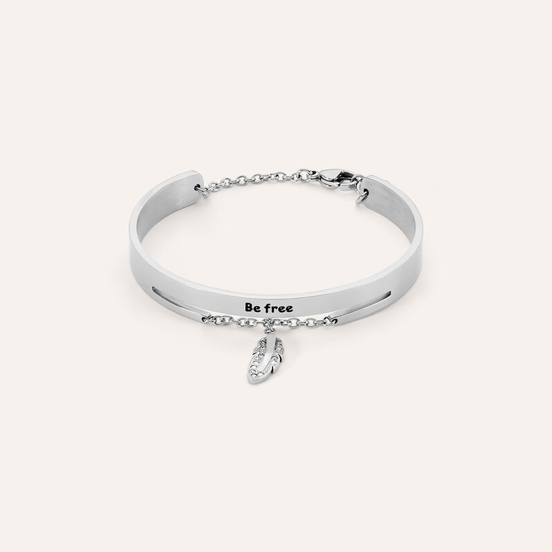 Bangle Sunrise Acciaio Cristallo - Spannringe Damen | OROVIVO
