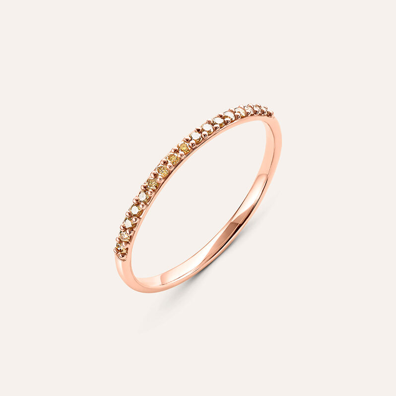 Anello Semi-eternity Sophia Oro Rosa Diamante - Spannringe Damen | OROVIVO