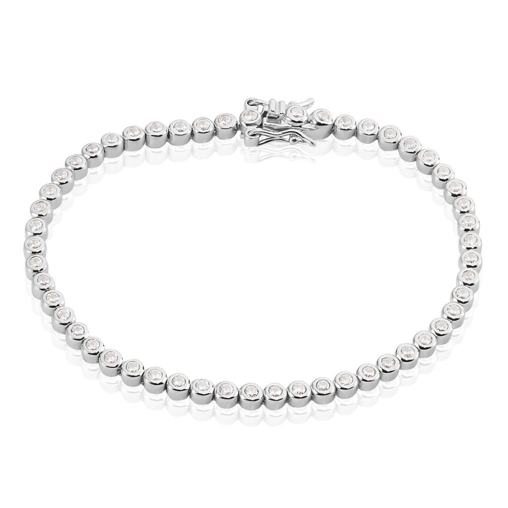 Damen Armband Silber 925 Zirkonia Wei&szlig;