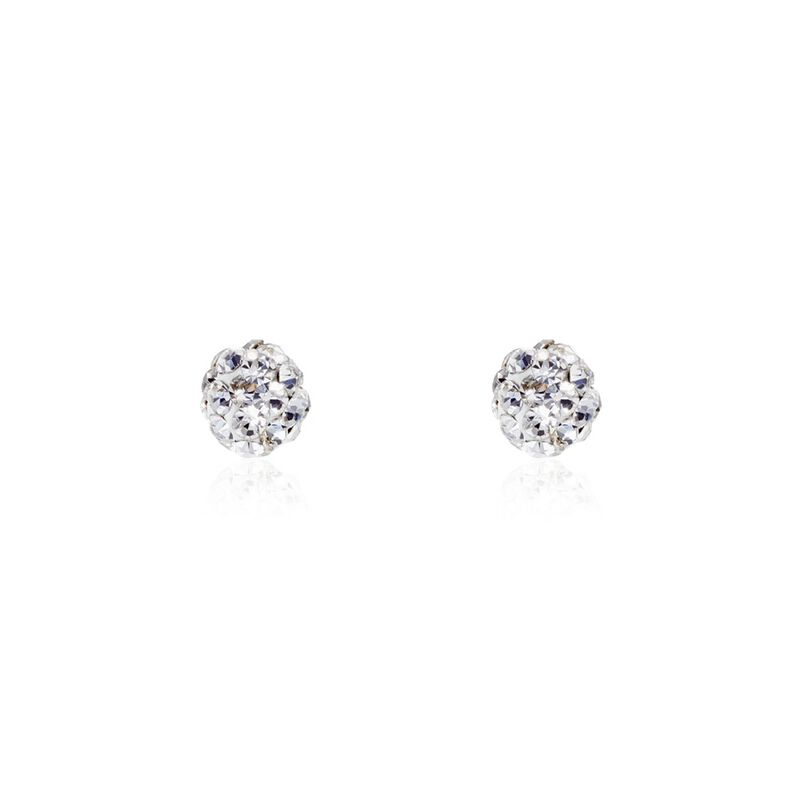 Boucles D'oreilles Puces Fidelia Boule Or Jaune Boules Cristal - Spannringe Damen | OROVIVO