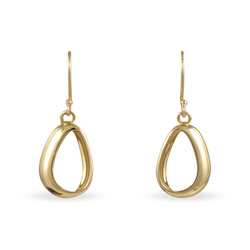 Boucles D'oreilles Pendantes Gontrand Plaque Or Jaune - Spannringe Damen | OROVIVO
