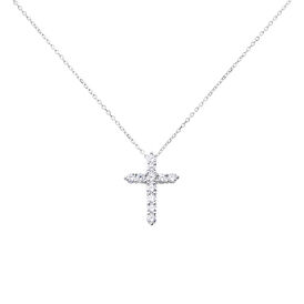Damen Kette Silber 925 Kreuz - Ketten mit Stein  | OROVIVO