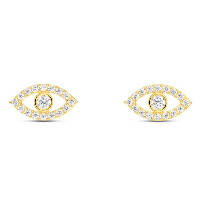 Orecchini Lobo Bon Ton Oro Giallo Cubic Zirconia - Spannringe Damen | OROVIVO