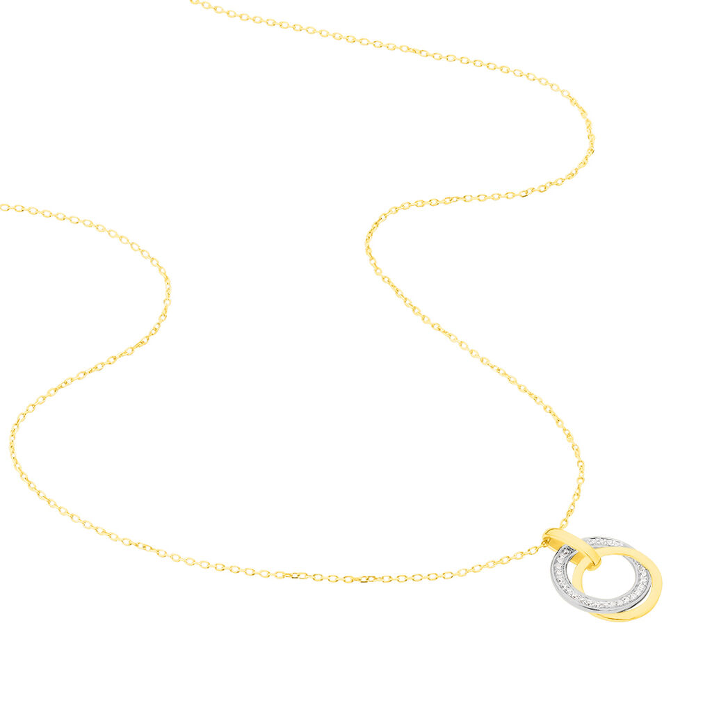 Damen Halskette Gold 375 Bicolor Zirkonia - Halsketten Damen | OROVIVO