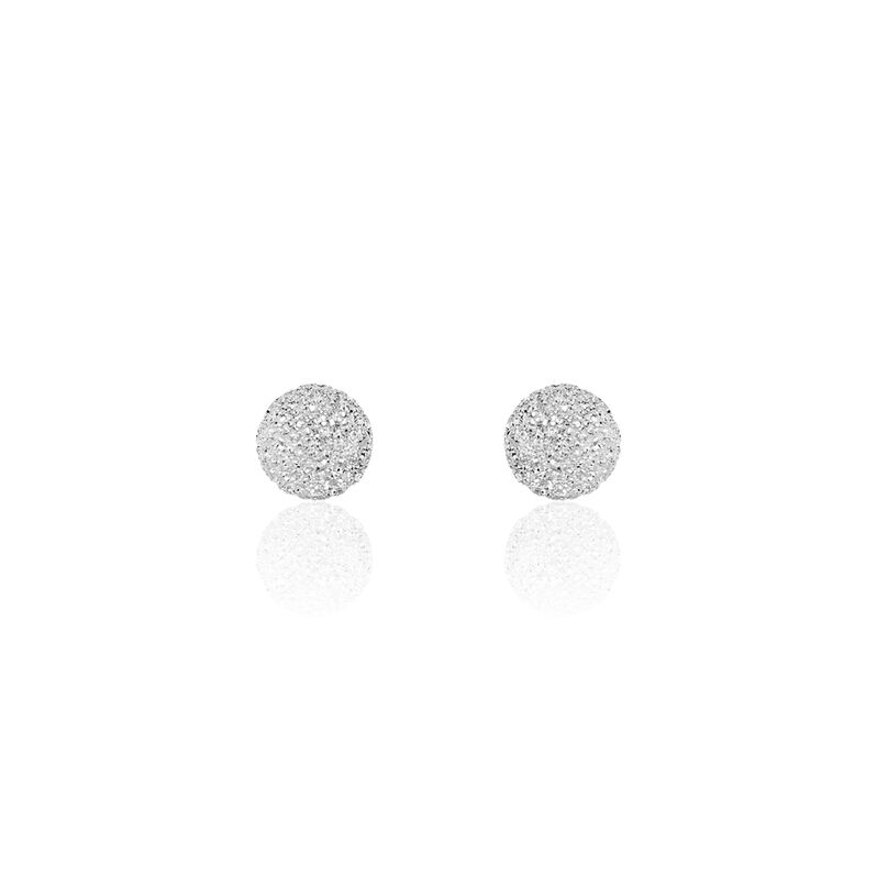 Damen Ohrstecker Silber 925 Kugel Satiniert 5mm - Ohrstecker Damen | OROVIVO