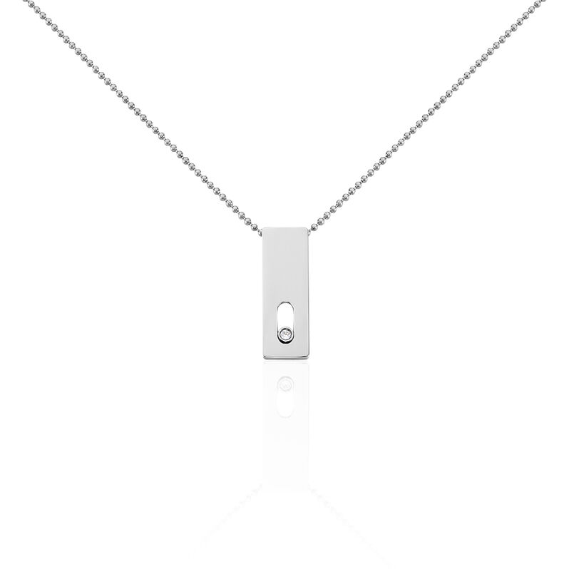 Collier Acier Zeto Rectangle Strass - Spannringe Herren | OROVIVO