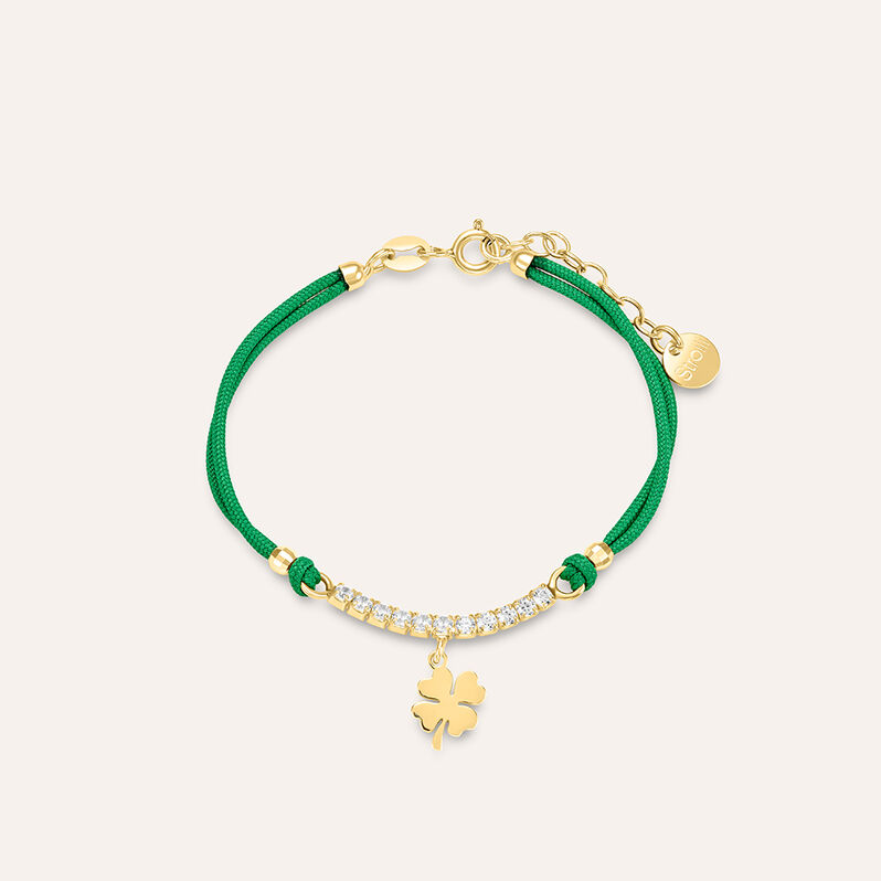 Bracciale Silver Baby Argento Dorato Cubic Zirconia - Spannringe Kinder | OROVIVO