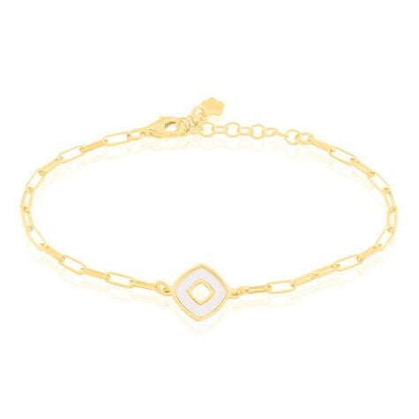 Damenarmband Silber 925 Vergoldet Raute Perlmutt - Armbänder mit Anhänger Damen | OROVIVO