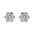 KAROLINE Damen Ohrstecker Gold 375 (9 Karat) Diamant Wei&szlig; 0,05 ct Blume