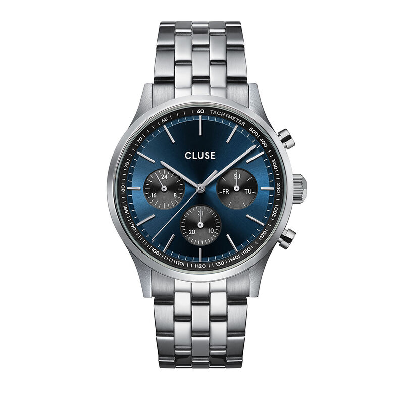 Montre Cluse Antheor Multifonction Bleu - Spannringe Herren | OROVIVO