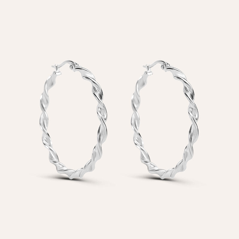 Orecchini A Cerchio Moonlight Acciaio - Spannringe Damen | OROVIVO