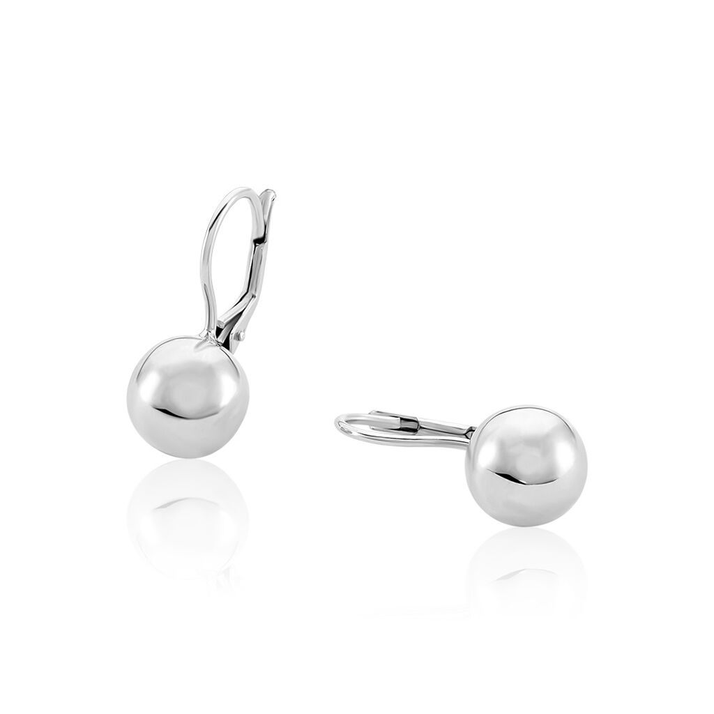 ZAYLA Damen Ohrringe Lang Silber Silber 925 Ball B 23,2 mm, Ohrringe Lang ohne Stein