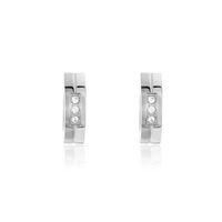ARIELLA Damen Creolen Titan Zirkonia Weiß B 4 mm